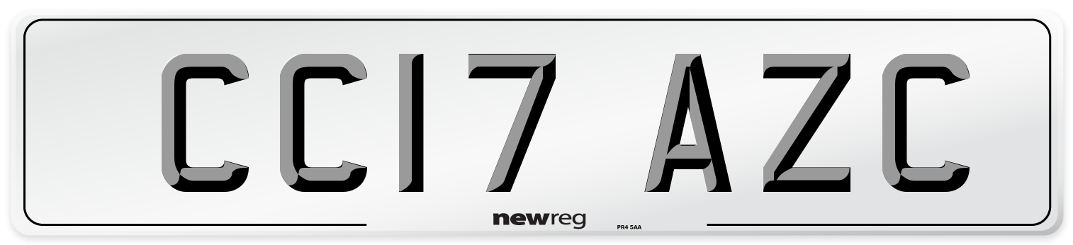 CC17 AZC Number Plate from New Reg